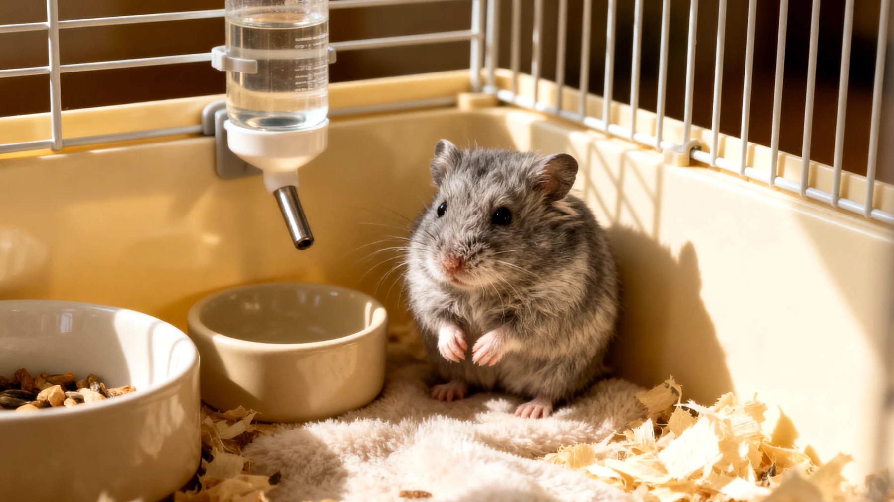 Ältere Hamster haben oft Schwierigkeiten, sich an neue Umgebungen anzupassen und benötigen eine besonders behutsame Eingewöhnungsphase mit altersgerechten Anpassungen wie niedrigeren Klettermöglichkeiten und leichter erreichbaren Futter- und Wasserquellen"